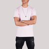 Baby Pink Solid Slim Fit T-Shirt