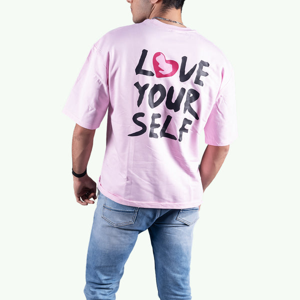 Love Yourself Pink Oversized T-Shirt