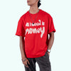 All I Need Is Money Quoted Red Oversized T-Shirt
