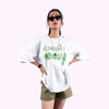 All I Need Is Money Quoted White Oversized T-Shirt