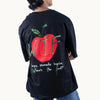 Hungry Stomach Inquire Black Oversized T-Shirt