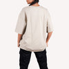 Cement Gray Solid Oversized T-Shirt