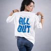 All Out Quotation White Oversized T-Shirt