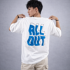 All Out Quotation White Oversized T-Shirt
