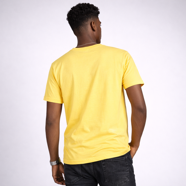 Yellow Solid Slim Fit T-Shirt