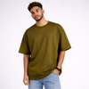 Moss Green Solid Oversized T-Shirt