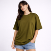 Moss Green Solid Oversized T-Shirt