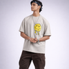 Happiness Cement Gray Oversized T-Shirt