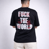 Fuck The World Black Oversized T-Shirt