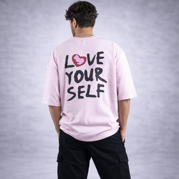 Love Yourself Pink Oversized T-Shirt