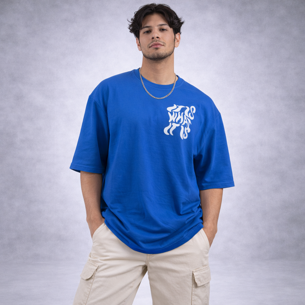It Is What It Is Royal Blue Oversized T-Shirt