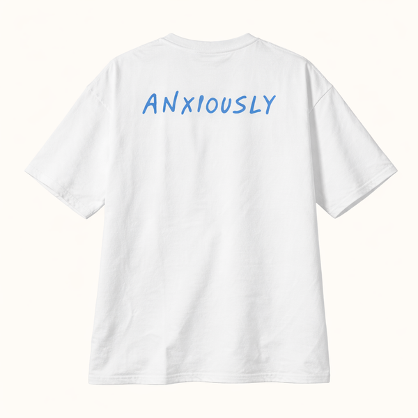Anxiously White Oversized T-Shirt
