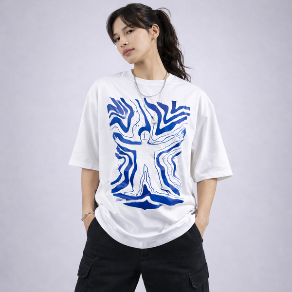 Anxiously White Oversized T-Shirt