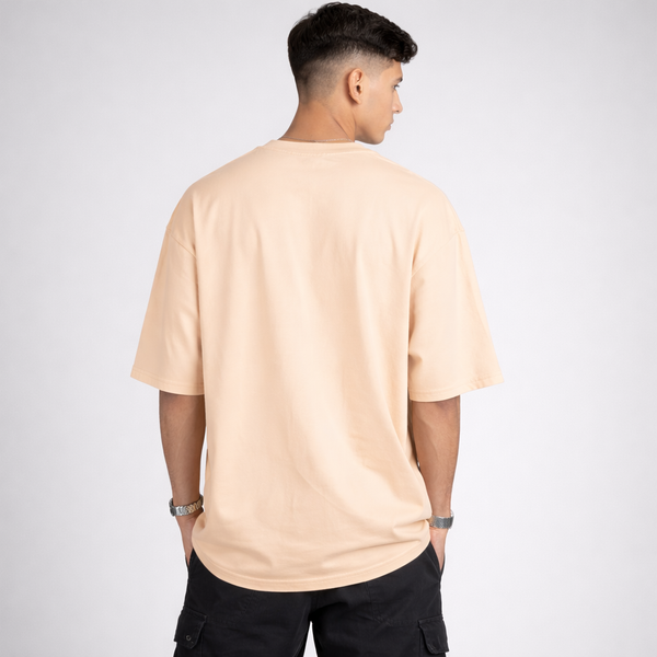 Peach Fuzz Solid Oversized T-Shirt