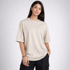 Cement Gray Solid Oversized T-Shirt