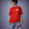 Hustle Red Oversized T-Shirt
