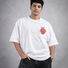 Hungry Stomach Inquire White Oversized T-Shirt