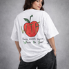 Hungry Stomach Inquire White Oversized T-Shirt