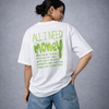 All I Need Is Money Quoted White Oversized T-Shirt