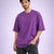 Plum Purple Solid Oversized T-Shirt