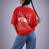 All I Need Is Money Quoted Red Oversized T-Shirt