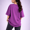 Plum Purple Solid Oversized T-Shirt