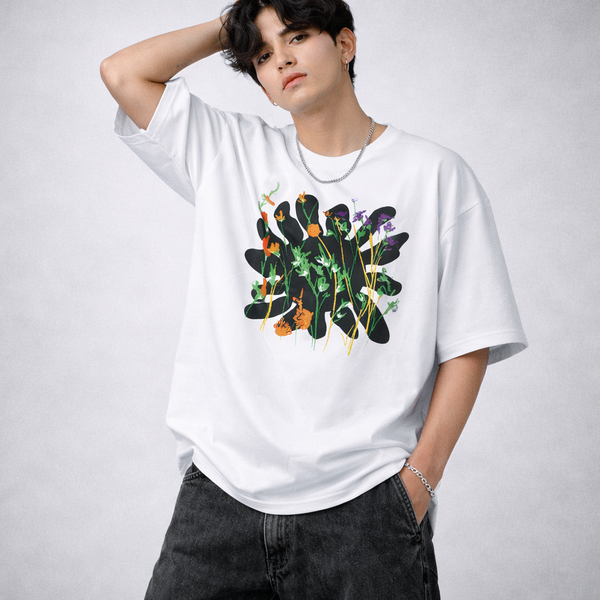 Flower 2.0 White Oversized T-Shirt