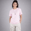 Baby Pink Solid Slim Fit T-Shirt