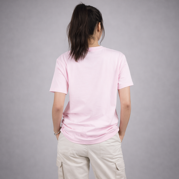Baby Pink Solid Slim Fit T-Shirt