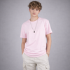 Baby Pink Solid Slim Fit T-Shirt