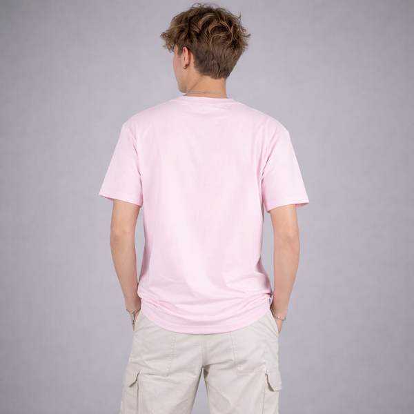 Baby Pink Solid Slim Fit T-Shirt