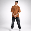 Dark Brown Solid Oversized T-Shirt