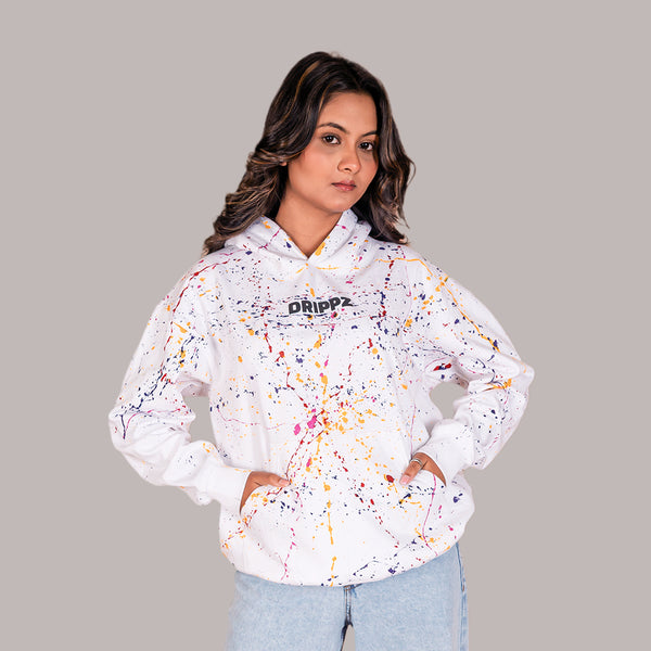 Colour Splash Abstract Oversized Hoodie