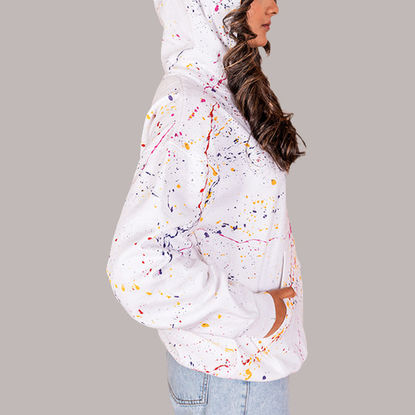 Colour Splash Abstract Oversized Hoodie