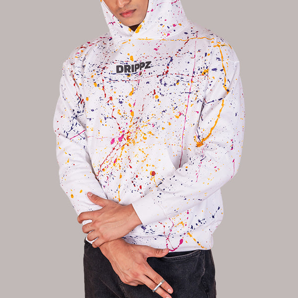 Colour Splash Abstract Oversized Hoodie