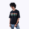 Flower Black Oversized T-Shirt