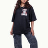 Fuck The World Black Oversized T-Shirt