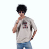 Fuck The World Cement Gray Oversized T-Shirt