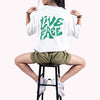 Live Free White Oversized T-Shirt