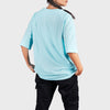 Aruba Blue Solid Oversized T-Shirt