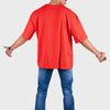 Red Solid Oversized T-Shirt