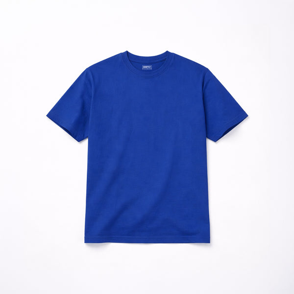 Blue Solid Slim Fit T-Shirt
