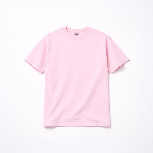 Baby Pink Solid Slim Fit T-Shirt