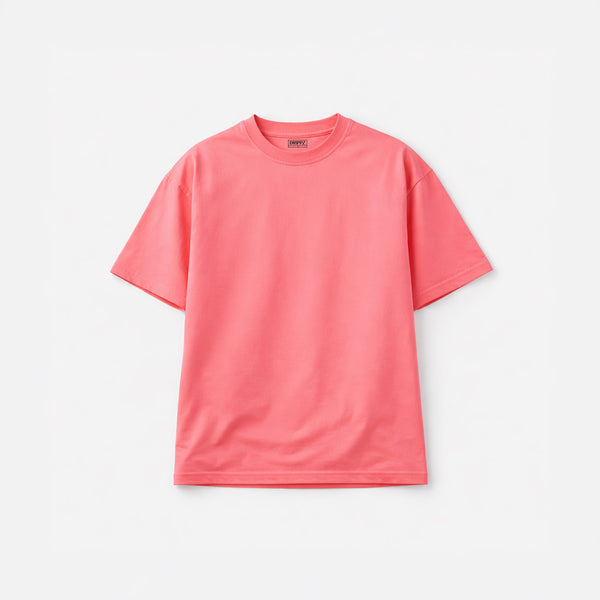 Hot Pink Solid Oversized T-Shirt